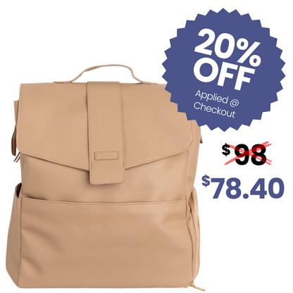 Hallie Breast Pump Backpack | Vegan Leather Pumping Bag