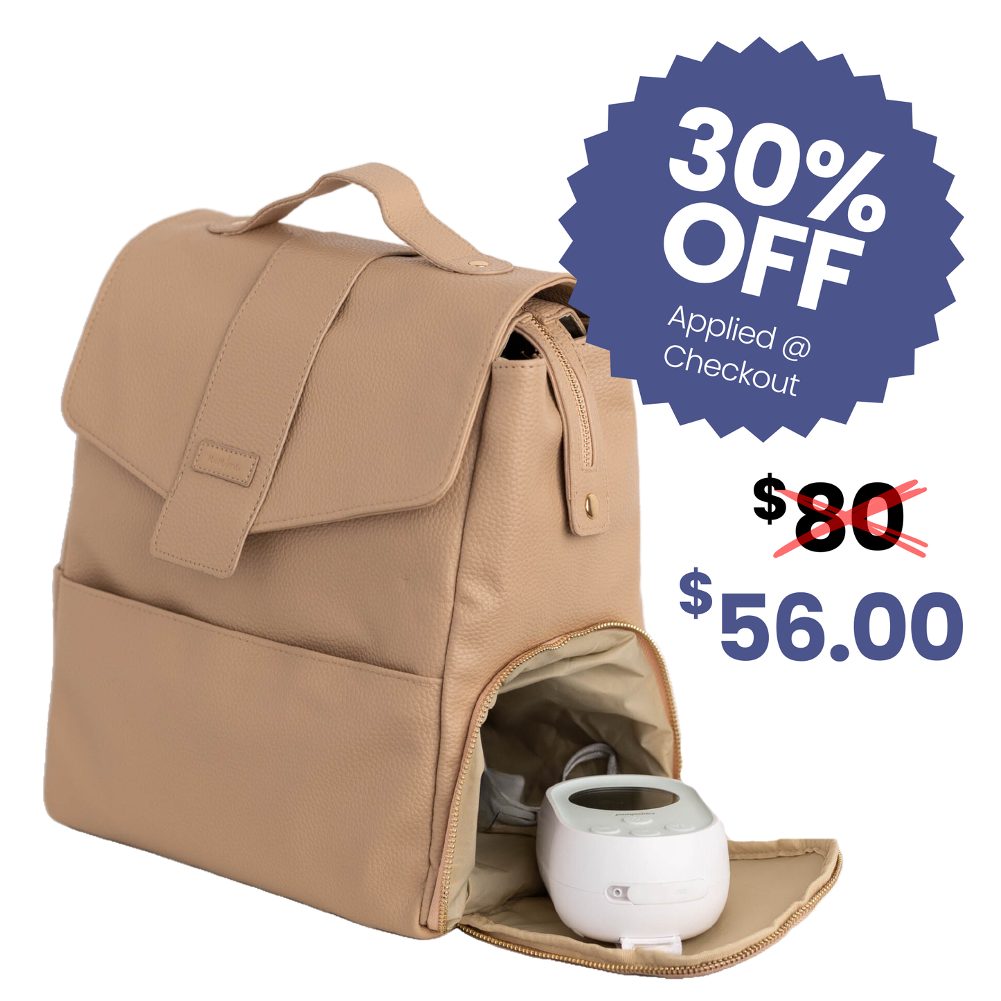 Small Hallie Pumping Backpack | Compact Breast Pump Bag | Toddler Diaper Bag